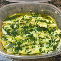 El cooksnap de Paloma Díaz cuando hizo Boquerones veganos, falsos boquerones de calabacín.