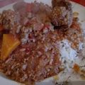 El cooksnap de Jimena Zamudio cuando hizo Albóndigas con arroz.