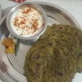 Rupa Tiwari 's cooksnap of when they made Hariyali Laccha Parantha.