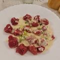 El cooksnap de Franco del Toro cuando hizo Malfatti de Remolacha y Ricota.
