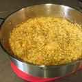 El cooksnap de Raquel Monfort cuando hizo Arroz meloso a la barbacoa.