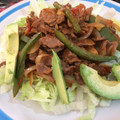 El cooksnap de Carmen Palomino cuando hizo Bistec de res a la mexicana.
