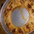 El cooksnap de Eri cuando hizo Corona (2) de pollo, cebolla caramelizada y ajíes asados.