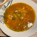 El cooksnap de Débora Cantero Martínez cuando hizo Sopa de esqueleto y cabeza de salmón con fideos.
