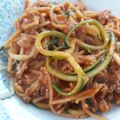 El cooksnap de iregumy cuando hizo Espaguetis integrales con boloñesa de ternera y calabacines.