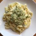 El cooksnap de @tesa.cuina cuando hizo Cintas con pesto.