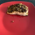 El cooksnap de Rodrigo Moreno cuando hizo Salmón con costra de almendras en freidora de aire.