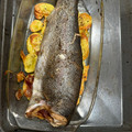 El cooksnap de J Ignacio C B cuando hizo 153.🐟Trucha asalmonada al horno con mostaza y jamón🥓.