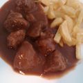 El cooksnap de Pilar Marsil cuando hizo Carrilleras guisadas en salsa de vino tinto.
