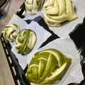 蜜蜂榨汁G 的 抹茶雙色饅頭 cooksnap