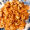 El cooksnap de Cristina García cuando hizo Fideua de sepia, gambas y almejas.