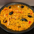El cooksnap de Alex Rodríguez cuando hizo Fideuá de mariscos.