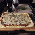 El cooksnap de Francklin Sagaría cuando hizo Pizza con muzzarela y aceitunas 🍕😋.