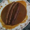 El cooksnap de rafaeltomasi cuando hizo Salchichas con salsa de naranja.