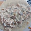 El cooksnap de gloria vargas cuando hizo Burrito de carne, jamón y pollo.