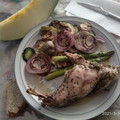 El cooksnap de Luci Garcia Garcia cuando hizo Conejo en papillote.