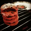 Mamta L. Lalwani's cooksnap of when they made Red Velvet Cookies on Valentine's day without an oven.