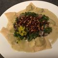 Japanese Ideas's cooksnap of when they made Pumpkin ravioli with a spinach sauce.