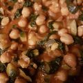 El cooksnap de John Newton cuando hizo Garbanzos con espinacas y calabaza.