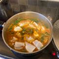 Val 's cooksnap of when they made Goan inspired fish curry.