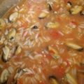 El cooksnap de Lourdes Silveira cuando hizo Arroz con mejillones.