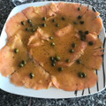 El cooksnap de Carito Medina cuando hizo Carpaccio de salmón marinado.