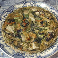 El cooksnap de Gilbert (Aprenent a la vida 📚♻️☯️) cuando hizo Tortilla francesa rellena de mezcla de lechuga 4 estaciones.