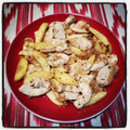 El cooksnap de Fran Quintela cuando hizo Pollo y manzana.