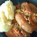 El cooksnap de juanschwindt cuando hizo Chorizo a la pomarola con puré.