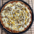 El cooksnap de conxi cuando hizo Pizza esponjosa.