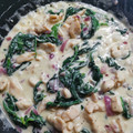 El cooksnap de Jesus Cisneros cuando hizo Pollo en crema con espinacas.