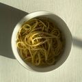 noah's cooksnap of when they made Spaghetti Aglio Oglio Peperoncino.