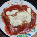 El cooksnap de Chaly Cazarez cuando hizo Enchiladas suizas rojas. ॐ.