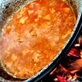Mónika Gyurászné Cooksnap-ja, amikor elkészítette a(z) Sertéspörkölt bográcsban😉🇭🇺 receptet.