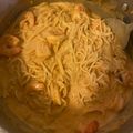 El cooksnap de Luisa Felix cuando hizo Espagueti en crema de chipotle con camarones🌹.
