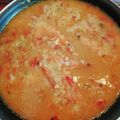 El cooksnap de Pilar Castro cuando hizo Arroz con congrio y langostinos.