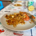 El cooksnap de Sara PA cuando hizo Arroz con sepia, gambas y mejillones.