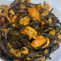 El cooksnap de hrcelectronicboy cuando hizo Linguini negro de sepia con frutos del mar.