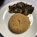 El cooksnap de Constanza Fernández Gatica cuando hizo Tortilla de acelga/avena acompañada de Quinoa.