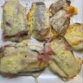 El cooksnap de astrid badia cuando hizo Láminas de berenjenas con jamón y queso.