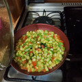 El cooksnap de Blanca Ramírez cuando hizo Calabacitas a la mexicana.