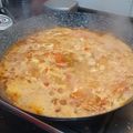 El cooksnap de Daniel Galán cuando hizo Cazuela de rape con fideos.