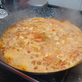 El cooksnap de Daniel Galán cuando hizo Cazuela de rape con fideos.