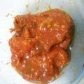 Rajeshwari Bhat's cooksnap of when they made Aam Ka Achar (mango pickle).