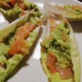 El cooksnap de Cristina cuando hizo Barcas de endibia aguacate quesitos y salmón.