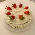 El cooksnap de #byGonza cuando hizo Bizcochuelo de frutillas con crema.