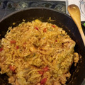 El cooksnap de paloma cuando hizo Arroz meloso con bacalao, gambones, alcachofas y champiñones.