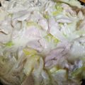 El cooksnap de Menci está cocinando cuando hizo Pechuga de pollo con verduras al cabrales.