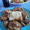 El cooksnap de Rafi's Cooking cuando hizo Solomillo en salsa de cerveza negra con puré trufado.