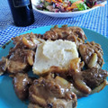 El cooksnap de Rafi's Cooking cuando hizo Solomillo en salsa de cerveza negra con puré trufado.